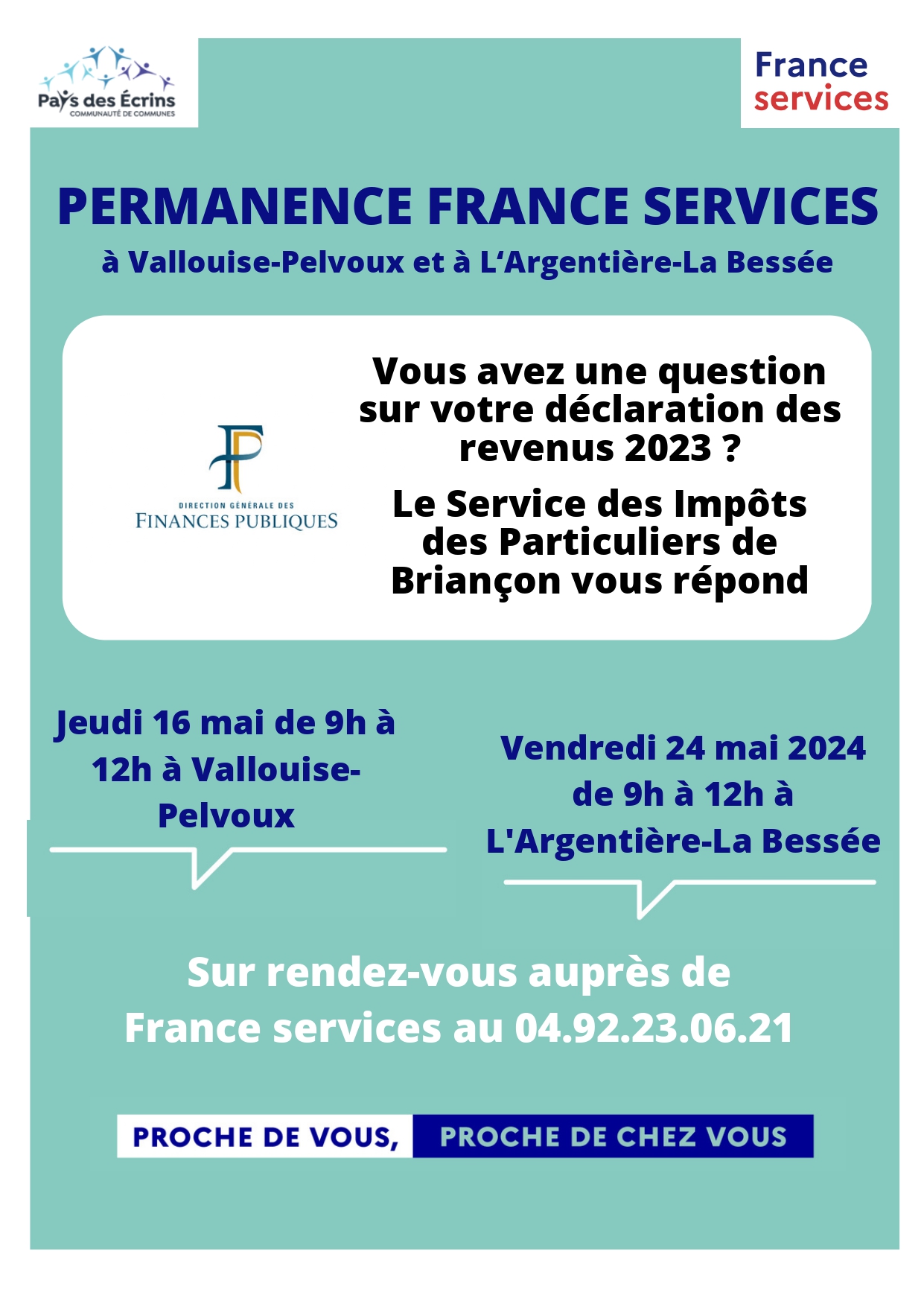 Permanence du service des impôts à France services